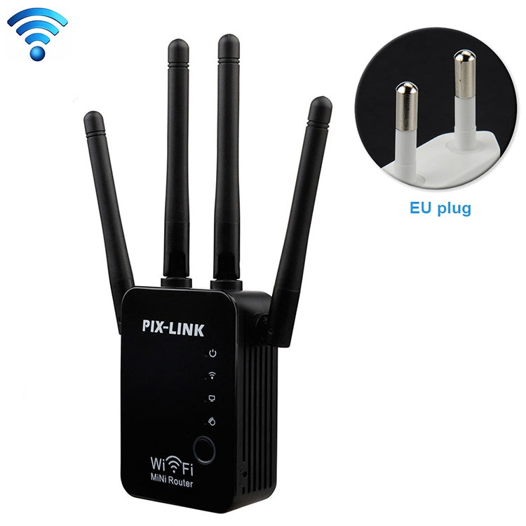 เราเตอร์ WiFi อัจฉริยะไร้สายพร้อมรีพีตเตอร์และเสาอากาศ WiFi 4 ต้น, ปลั๊ก EU สีดำ, ปลั๊ก EU สีขาว, ปลั๊ก UK สีดำ, ปลั๊ก UK สีขาว, ปลั๊ก US สีดำ, ปลั๊ก US สีขาว