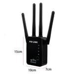 เราเตอร์ WiFi อัจฉริยะไร้สายพร้อมรีพีตเตอร์และเสาอากาศ WiFi 4 ต้น, ปลั๊ก EU สีดำ, ปลั๊ก EU สีขาว, ปลั๊ก UK สีดำ, ปลั๊ก UK สีขาว, ปลั๊ก US สีดำ, ปลั๊ก US สีขาว