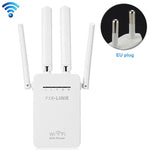 เราเตอร์ WiFi อัจฉริยะไร้สายพร้อมรีพีตเตอร์และเสาอากาศ WiFi 4 ต้น, ปลั๊ก EU สีดำ, ปลั๊ก EU สีขาว, ปลั๊ก UK สีดำ, ปลั๊ก UK สีขาว, ปลั๊ก US สีดำ, ปลั๊ก US สีขาว
