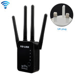 เราเตอร์ WiFi อัจฉริยะไร้สายพร้อมรีพีตเตอร์และเสาอากาศ WiFi 4 ต้น, ปลั๊ก EU สีดำ, ปลั๊ก EU สีขาว, ปลั๊ก UK สีดำ, ปลั๊ก UK สีขาว, ปลั๊ก US สีดำ, ปลั๊ก US สีขาว