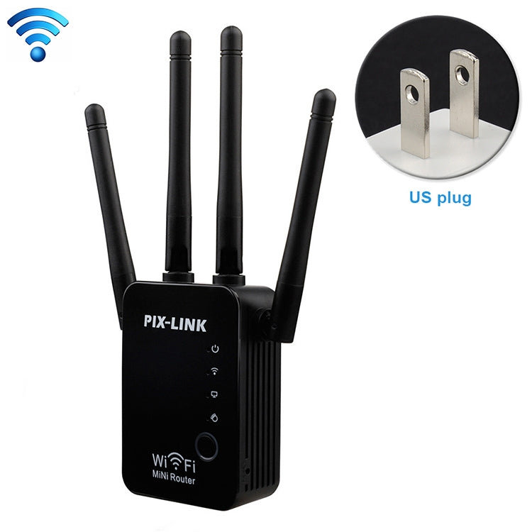 เราเตอร์ WiFi อัจฉริยะไร้สายพร้อมรีพีตเตอร์และเสาอากาศ WiFi 4 ต้น, ปลั๊ก EU สีดำ, ปลั๊ก EU สีขาว, ปลั๊ก UK สีดำ, ปลั๊ก UK สีขาว, ปลั๊ก US สีดำ, ปลั๊ก US สีขาว