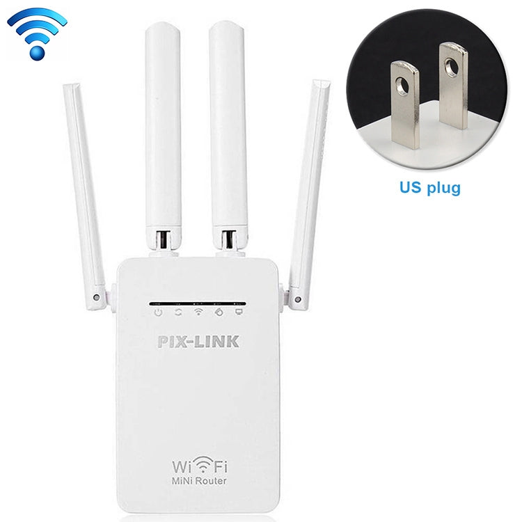 เราเตอร์ WiFi อัจฉริยะไร้สายพร้อมรีพีตเตอร์และเสาอากาศ WiFi 4 ต้น, ปลั๊ก EU สีดำ, ปลั๊ก EU สีขาว, ปลั๊ก UK สีดำ, ปลั๊ก UK สีขาว, ปลั๊ก US สีดำ, ปลั๊ก US สีขาว