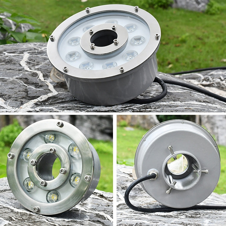 ไฟน้ำพุใต้น้ำวงแหวน LED อลูมิเนียมอัลลอยด์สำหรับภูมิทัศน์ กำลังไฟ 6W, 9W, 12W, 18W, 24W