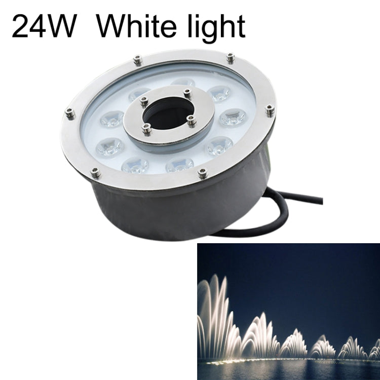 ไฟน้ำพุใต้น้ำวงแหวน LED อลูมิเนียมอัลลอยด์สำหรับภูมิทัศน์ กำลังไฟ 6W, 9W, 12W, 18W, 24W