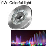 ไฟน้ำพุใต้น้ำวงแหวน LED สแตนเลสเปลี่ยนสีสันสำหรับภูมิทัศน์ กำลังไฟ 9W, 12W, 24W