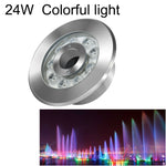 ไฟน้ำพุใต้น้ำวงแหวน LED สแตนเลสเปลี่ยนสีสันสำหรับภูมิทัศน์ กำลังไฟ 9W, 12W, 24W