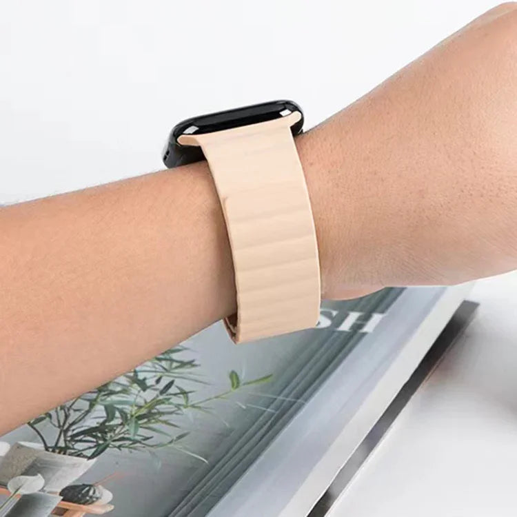 สายซิลิโคนเหลวแม่เหล็ก Mutural สำหรับ Apple Watch Series, 7 41มม. / 6&SE&5&4 40มม. / 3&2&1 38มม., 7 45มม. / 6&SE&5&4 44มม. / 3&2&1 42มม.