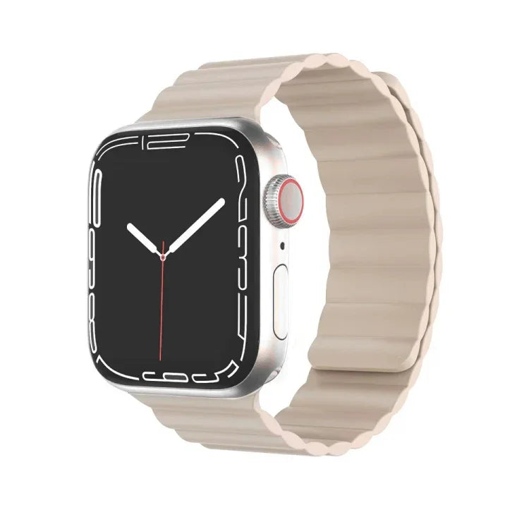 สายซิลิโคนเหลวแม่เหล็ก Mutural สำหรับ Apple Watch Series, 7 41มม. / 6&SE&5&4 40มม. / 3&2&1 38มม., 7 45มม. / 6&SE&5&4 44มม. / 3&2&1 42มม.