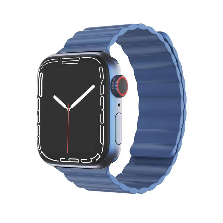 สายซิลิโคนเหลวแม่เหล็ก Mutural สำหรับ Apple Watch Series, 7 41มม. / 6&SE&5&4 40มม. / 3&2&1 38มม., 7 45มม. / 6&SE&5&4 44มม. / 3&2&1 42มม.