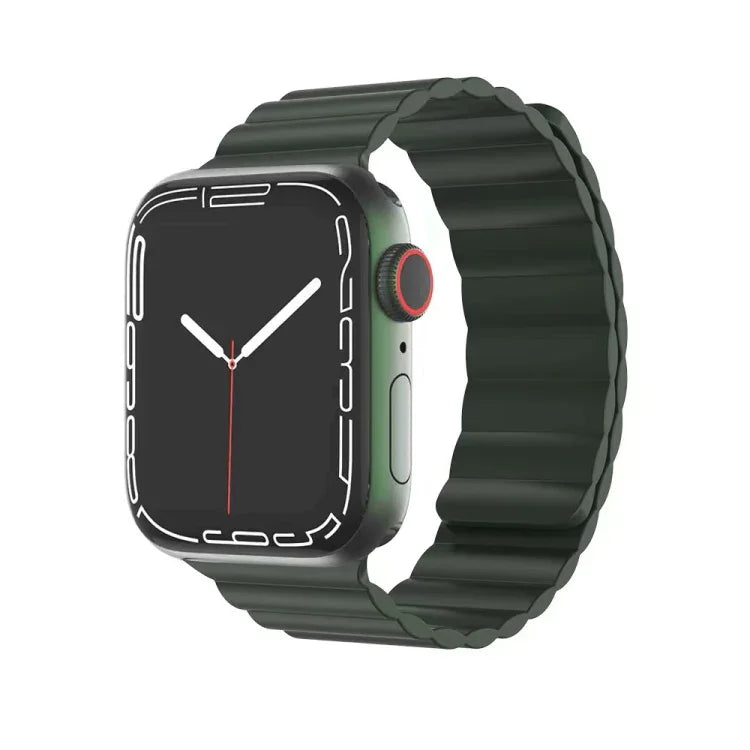 สายซิลิโคนเหลวแม่เหล็ก Mutural สำหรับ Apple Watch Series, 7 41มม. / 6&SE&5&4 40มม. / 3&2&1 38มม., 7 45มม. / 6&SE&5&4 44มม. / 3&2&1 42มม.