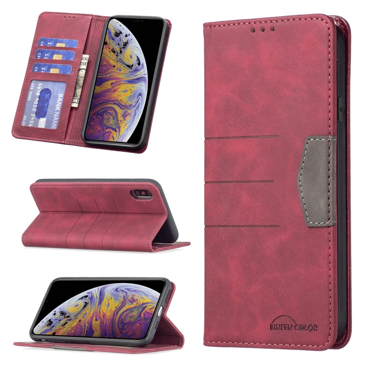 Magnetic Splicing Leather Phone Case, For iPhone XS Max, For iPhone XS / X, For iPhone 11 Pro