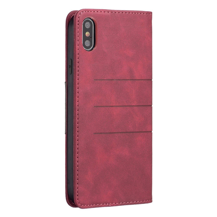 Magnetic Splicing Leather Phone Case, For iPhone XS Max, For iPhone XS / X, For iPhone 11 Pro