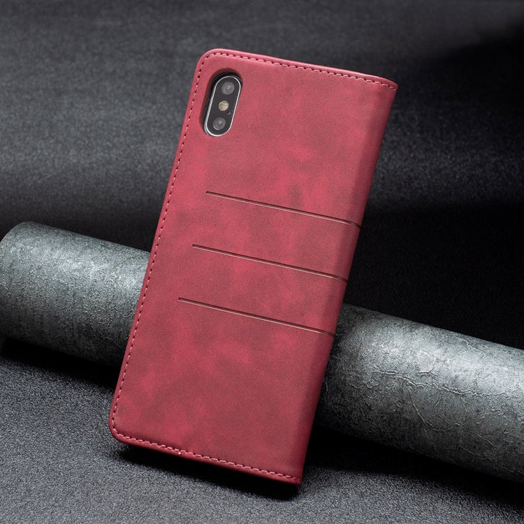 Magnetic Splicing Leather Phone Case, For iPhone XS Max, For iPhone XS / X, For iPhone 11 Pro