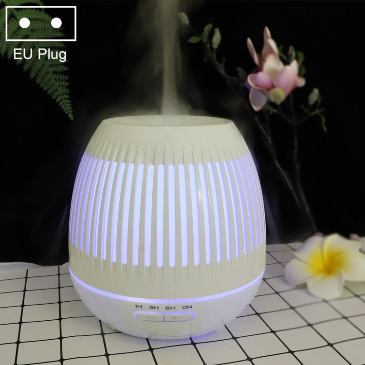 เครื่องเพิ่มความชื้นอโรมาเครื่องฟอกอากาศลายไม้กลวง 400 มล. พร้อมไฟ LED สีสันสดใส ปลั๊ก EU ปลั๊ก UK ปลั๊ก US