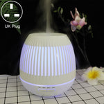 เครื่องเพิ่มความชื้นอโรมาเครื่องฟอกอากาศลายไม้กลวง 400 มล. พร้อมไฟ LED สีสันสดใส ปลั๊ก EU ปลั๊ก UK ปลั๊ก US