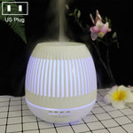 เครื่องเพิ่มความชื้นอโรมาเครื่องฟอกอากาศลายไม้กลวง 400 มล. พร้อมไฟ LED สีสันสดใส ปลั๊ก EU ปลั๊ก UK ปลั๊ก US
