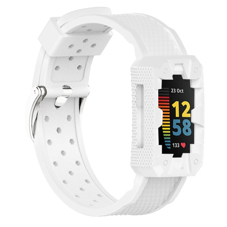 Silicone Integrated Strap Watchband, For Fitbit Charge 5