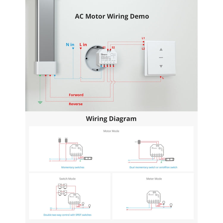 โมดูลสวิตช์สมาร์ท WiFi ควบคุมสองทาง Sonoff DUALR3, DUALR3