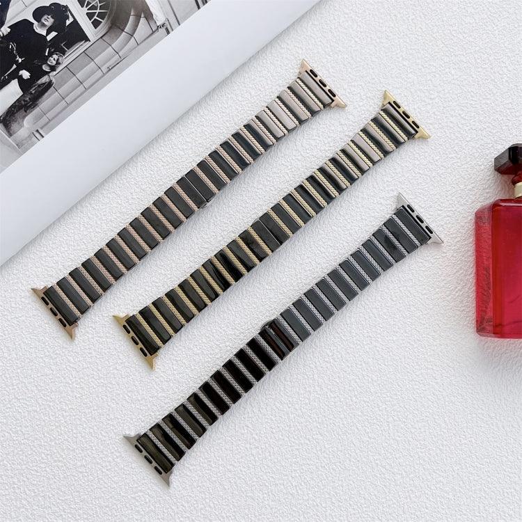 สายเหล็กเซรามิกเม็ดเดียวสำหรับ Apple Watch Series, 7 41มม. / 6&SE&5&4 40มม. / 3&2&1 38มม., 7 45มม. / 6&SE&5&4 44มม. / 3&2&1 42มม.