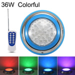 ไฟสระว่ายน้ำติดผนังสแตนเลส LED ไฟใต้น้ำสำหรับภูมิทัศน์ กำลังไฟ 6W, 9W, 12W, 15W, 18W, 24W, 36W