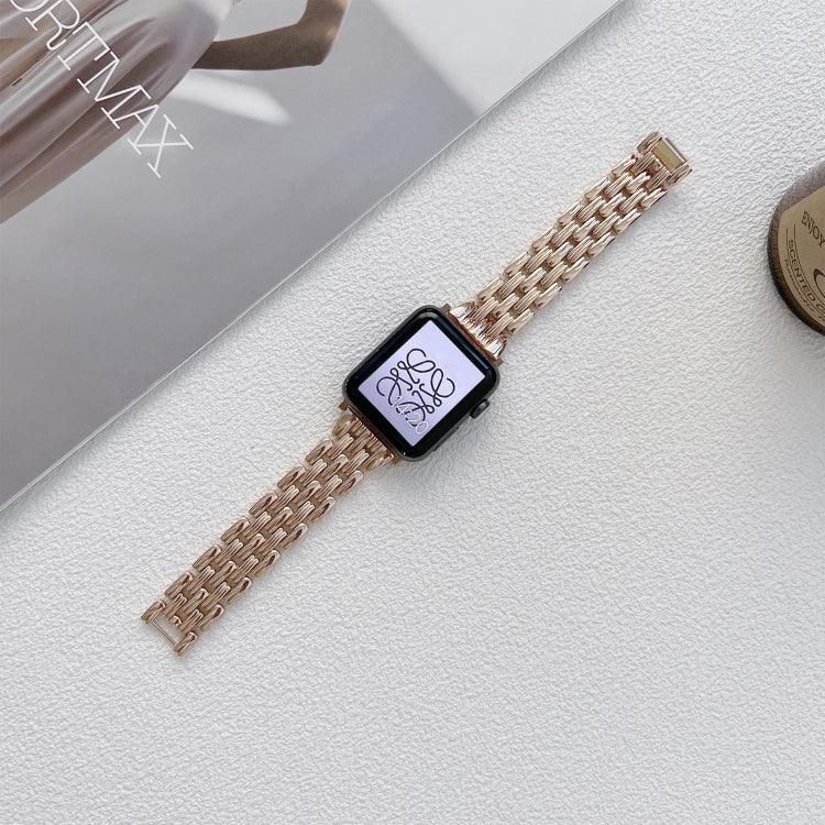 สายสแตนเลสสตีลลายห้าบาทสำหรับ Apple Watch Series, 7 41มม. / 6&SE&5&4 40มม. / 3&2&1 38มม., 7 45มม. / 6&SE&5&4 44มม. / 3&2&1 42มม.