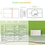 เทอร์โมสตัททำความร้อนบ้านอัจฉริยะ BHT-005-GC 220V AC 3A สำหรับกล่อง EU, ควบคุมหม้อต้มน้ำด้วยเซนเซอร์ภายในเท่านั้น, BHT-005-GC