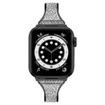 สายหนังประดับเพชรสำหรับ Apple Watch Series, 7 41มม. / 6&SE&5&4 40มม. / 3&2&1 38มม., 7 45มม. / 6&SE&5&4 44มม. / 3&2&1 42มม.