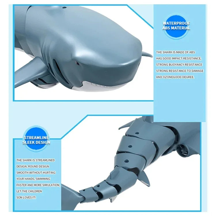 MoFun H151-1 รีโมทคอนโทรล 2.4G 4 ช่องกันน้ำจำลองฉลาม, H151-1