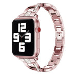 สายสแตนเลสสตีลประดับเพชร สำหรับ Apple Watch Series, 7 ขนาด 41 มม. / 6&SE&5&4 ขนาด 40 มม. / 3&2&1 ขนาด 38 มม., 7 ขนาด 45 มม. / 6&SE&5&4 ขนาด 44 มม. / 3&2&1 ขนาด 42 มม.