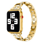 สายสแตนเลสสตีลประดับเพชร สำหรับ Apple Watch Series, 7 ขนาด 41 มม. / 6&SE&5&4 ขนาด 40 มม. / 3&2&1 ขนาด 38 มม., 7 ขนาด 45 มม. / 6&SE&5&4 ขนาด 44 มม. / 3&2&1 ขนาด 42 มม.