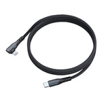สายข้อมูลโทรศัพท์มือถือ 6A PD 20W USB-C / Type-C เป็น 8 Pin แบบข้อศอก ความยาว 1 เมตรและ 2 เมตร