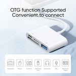 อะแดปเตอร์อ่านการ์ด JOYROOM S-H142 4 in 1 จาก 8 Pin เป็น SD / TF Card + ชาร์จ 8 Pin + อินเทอร์เฟซ USB OTG