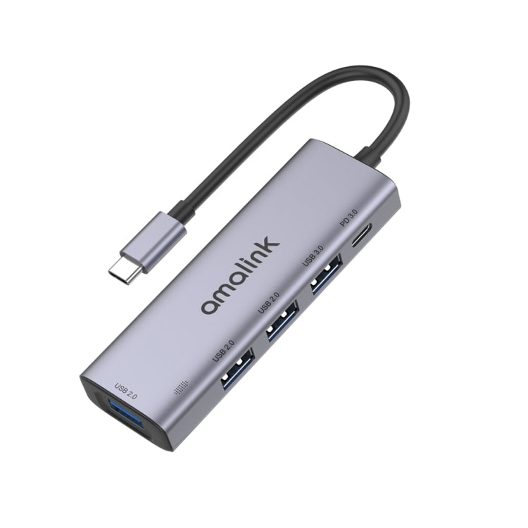 amalink 95119D HUB Docking Station อเนกประสงค์ Type-C / USB-C ถึง 4 พอร์ต USB + PD 3.0, 95119D
