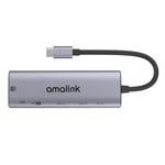 amalink 95126 HUB อเนกประสงค์ Type-C / USB-C ถึง HDMI คู่ + 2 พอร์ต USB + PD 3.0, 95126