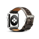 สายหนังวัวแท้เคลือบแว็กซ์ออยล์สไตล์เรโทร สำหรับ Apple Watch Series, สำหรับ Apple Watch Series 5