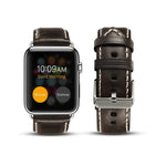 สายหนังวัวแท้เคลือบแว็กซ์ออยล์สไตล์เรโทร สำหรับ Apple Watch Series, สำหรับ Apple Watch Series 5