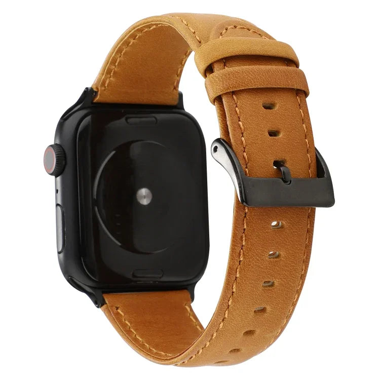สายหนังแท้ลายม้าบ้าสไตล์แว็กซ์ออยล์ สำหรับ Apple Watch Series, สำหรับ Apple Watch Series 5