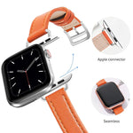สายหนังวัวขนาด 14 มม. สำหรับ Apple Watch Series, 7 ขนาด 41 มม./6&SE&5&4 ขนาด 40 มม./3&2&1 ขนาด 38 มม., 7 ขนาด 45 มม./6&SE&5&4 ขนาด 44 มม./3&2&1 ขนาด 42 มม.