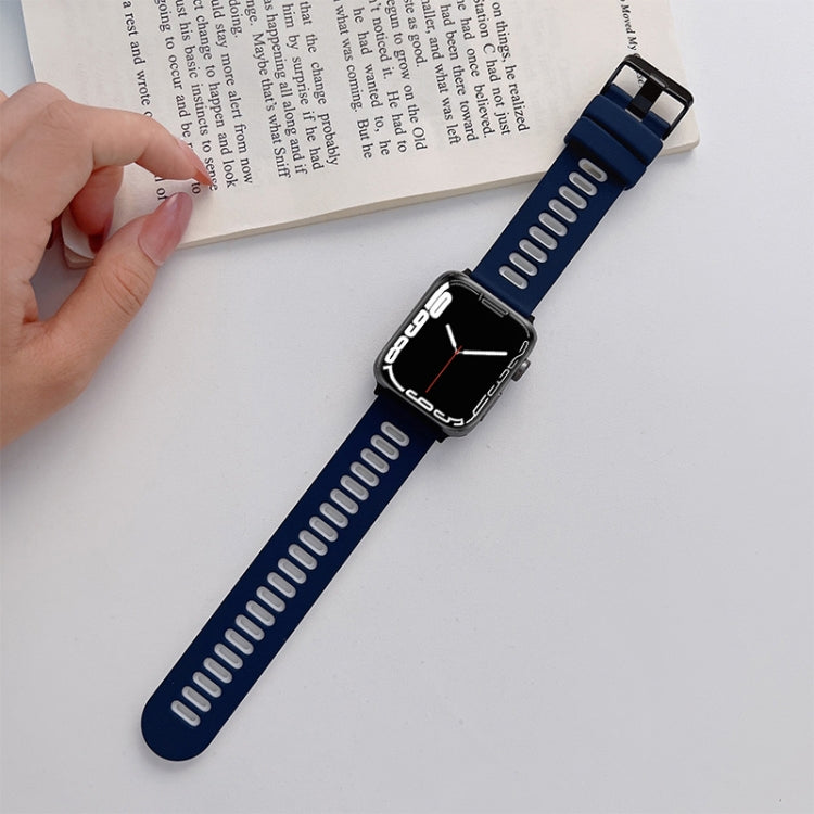 สายรัดนาฬิกาซิลิโคนสำหรับ Apple Watch Series, 7 41mm / 6&SE&5&4 40mm / 3&2&1 38mm, 7 45mm / 6&SE&5&4 44mm / 3&2&1 42mm