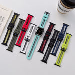 สายรัดนาฬิกาซิลิโคนสำหรับ Apple Watch Series, 7 41mm / 6&SE&5&4 40mm / 3&2&1 38mm, 7 45mm / 6&SE&5&4 44mm / 3&2&1 42mm
