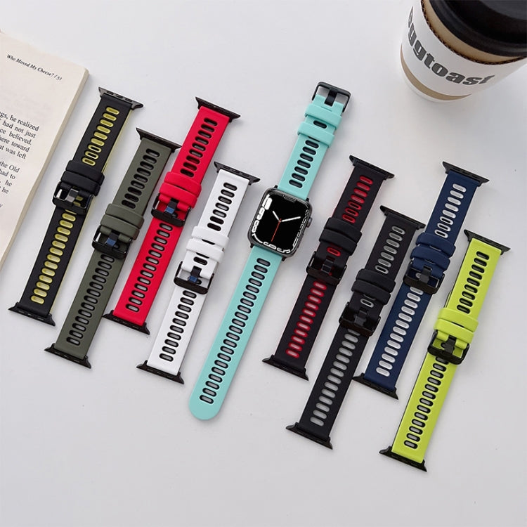 สายรัดนาฬิกาซิลิโคนสำหรับ Apple Watch Series, 7 41mm / 6&SE&5&4 40mm / 3&2&1 38mm, 7 45mm / 6&SE&5&4 44mm / 3&2&1 42mm