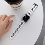 สายรัดนาฬิกาซิลิโคนสำหรับ Apple Watch Series, 7 41mm / 6&SE&5&4 40mm / 3&2&1 38mm, 7 45mm / 6&SE&5&4 44mm / 3&2&1 42mm