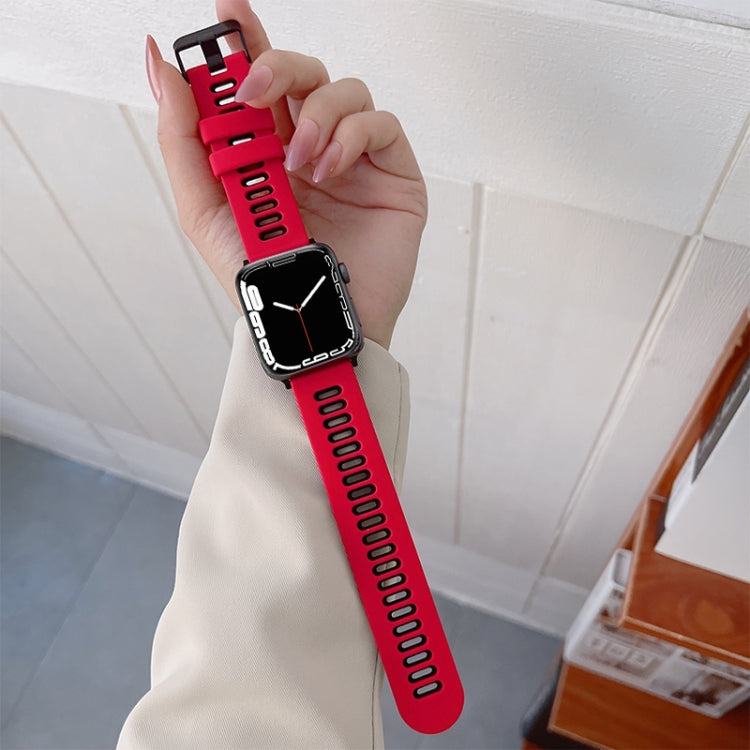 สายรัดนาฬิกาซิลิโคนสำหรับ Apple Watch Series, 7 41mm / 6&SE&5&4 40mm / 3&2&1 38mm, 7 45mm / 6&SE&5&4 44mm / 3&2&1 42mm