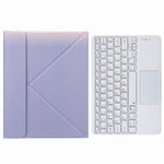เคสหนังคีย์บอร์ดบลูทูธ H-102C พร้อมที่วางพับสามตอนด้านหลัง สำหรับ iPad 10.2 2020 & 2019 / Pro 10.5 นิ้ว