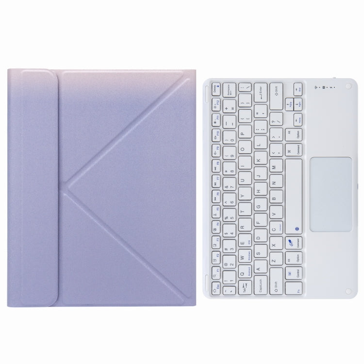 เคสหนังคีย์บอร์ดบลูทูธ H-102C พร้อมที่วางพับสามตอนด้านหลัง สำหรับ iPad 10.2 2020 & 2019 / Pro 10.5 นิ้ว
