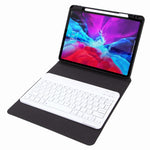 เคสหนังคีย์บอร์ดบลูทูธ H-102 พร้อมที่วางพับสามตอนด้านหลัง สำหรับ iPad 10.2 ปี 2020 & 2019 / Pro 10.5 นิ้ว, สำหรับ iPad 9.7 ปี 2018 & 2017, สำหรับ iPad Pro 11 นิ้ว ปี 2021 & 2020 & 2018 / Air 2020 10.9