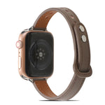 สายหนังหมุดคู่สำหรับ Apple Watch Series, 7 ขนาด 41 มม. / 6&SE&5&4 ขนาด 40 มม. / 3&2&1 ขนาด 38 มม., 7 ขนาด 45 มม. / 6&SE&5&4 ขนาด 44 มม. / 3&2&1 ขนาด 42 มม.