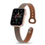 สายหนังหมุดคู่สำหรับ Apple Watch Series, 7 ขนาด 41 มม. / 6&SE&5&4 ขนาด 40 มม. / 3&2&1 ขนาด 38 มม., 7 ขนาด 45 มม. / 6&SE&5&4 ขนาด 44 มม. / 3&2&1 ขนาด 42 มม.