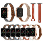 สายหนังหมุดคู่สำหรับ Apple Watch Series, 7 ขนาด 41 มม. / 6&SE&5&4 ขนาด 40 มม. / 3&2&1 ขนาด 38 มม., 7 ขนาด 45 มม. / 6&SE&5&4 ขนาด 44 มม. / 3&2&1 ขนาด 42 มม.