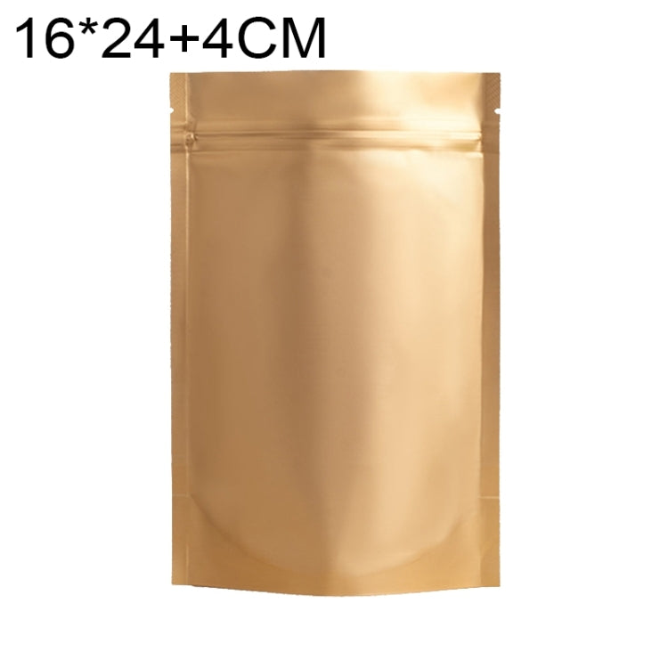 ถุงฟอยล์อลูมิเนียมด้าน 100 ชิ้น/ชุด สำหรับขนม ขนาด 14x20+4 ซม., 15x22+4 ซม., 16x24+4 ซม., 18x26+4 ซม.